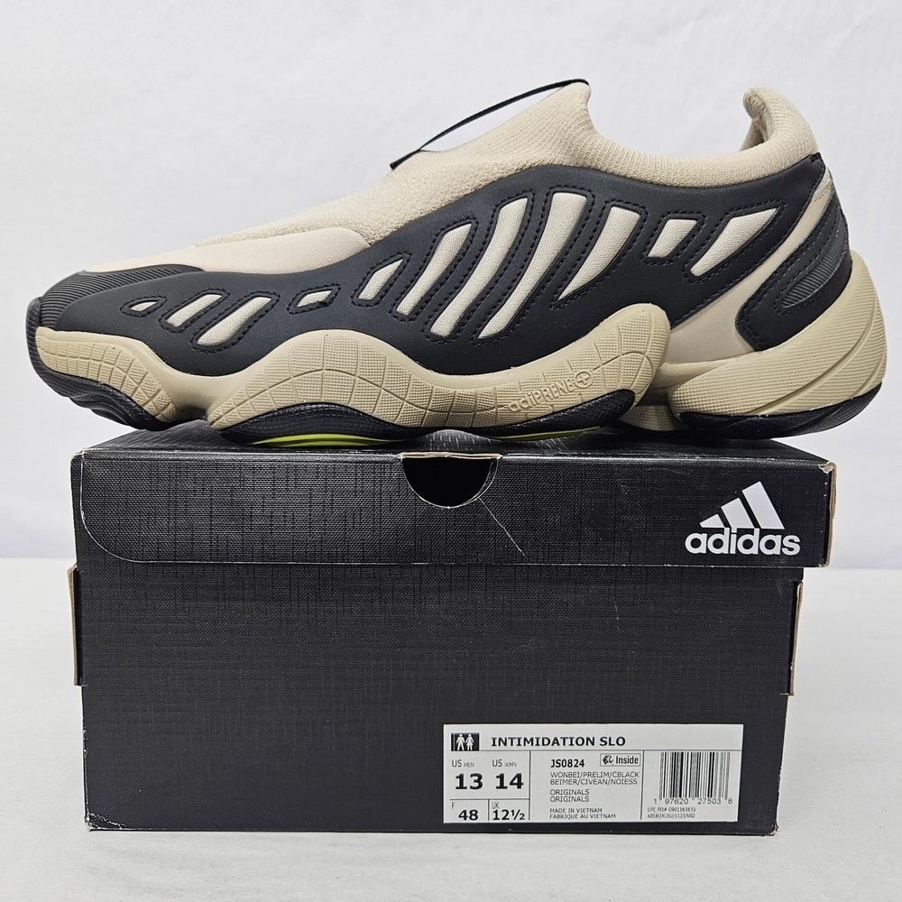 Adidas Intimidation SLO Slip-On Shoes JS0824 Wonder Beige Black Mens Size 13
